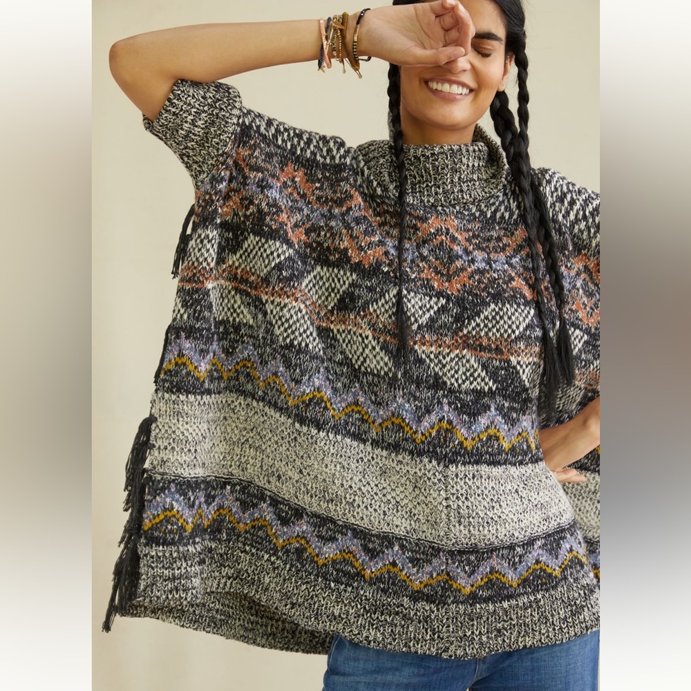 Anthropologie Pilcro Knit Poncho